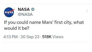 Twitter Names a City on Mars