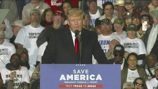 Former President Donald Trump visits Conroe for Save America Rally