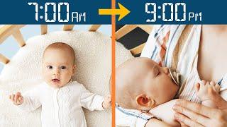 Follow Me For a REAL Day With a Newborn Baby Full routine - naps feeding play time & more