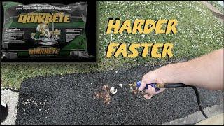 QUIKRETE ASPHALT REPAIR HACK SPEED UP THE HARDENING TIME TREMENDOUSLY