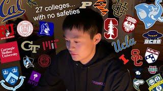college decision reactions but i applied to zero safetes