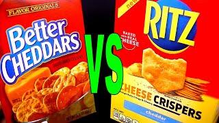 Better Cheddar vs Ritz Cheese Crispers - Best Cheese Crackers Cheap or Expensive  FoodFights Review