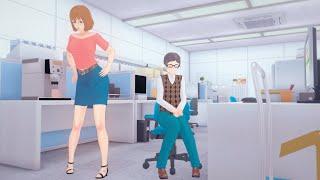 Old office man turn into office woman - TG TF gender transformation