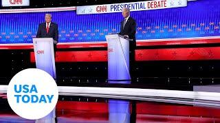 Biden and Trump clash in historic presidential debate  USA TODAY