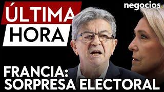 ÚLTIMA HORA  Sorpresa en Francia Le Pen 3ª fuerza ganaría la izquierda radical de Mélenchon