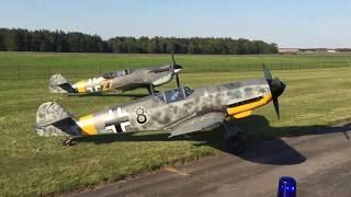 Bf109 G-6 & Bf109 G-12 taxiing at EDAH