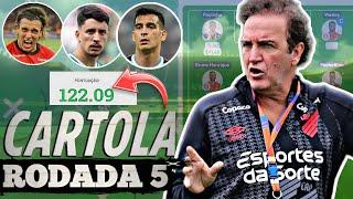 DICAS RODADA #5 CARTOLA FC 2024 - TIME PARA FAZER 100 PONTOS