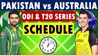 Pakistan vs Australia T20I and ODI series schedule announced  Pakistan vs Australia Schedule 2024