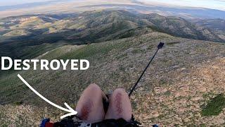 Landing My Paramotor On Top Of A Mountain My Legs Are Toast