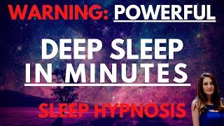 Sleep Hypnosis for Deep Sleep Powerful  Fall Asleep in Minutes  Dark Screen