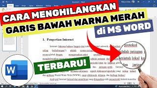 Cara Menghilangkan Garis Merah di Word yang muncul di bawah teks atau tulisan