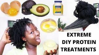 HOW TO DIY AVOCADO +EGG & MAYONNAISE EXTREME PROTEIN TREATMENT ON 4C NATURAL HAIR