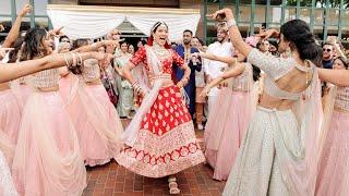 Bride Surprises Everyone With a Dance at the Baraat - Indian Wedding at Baltimore Harborplace Hotel