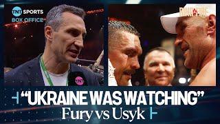  Wladimir Klitschko reacts after Oleksandr Usyk defeats Tyson Fury to become Undisputed Champion