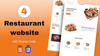 04  Restaurants Website 001 - HTML & CSS   Landing Page  Frontend project