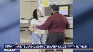 VIDEO Spirit Airlines employee gets into fight with traveler at DFW Airport
