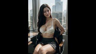 4K Japaness Office Lady MINAs Fantastic Lingerie Lookbook  AI ART