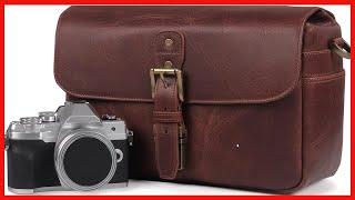 MegaGear Genuine Leather Camera Messenger Bag for Mirrorless Instant and DSLR Brown MG1332