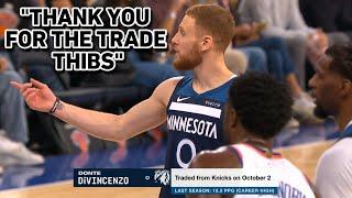 Donte DiVincenzo trash talking Knicks bench in first game back since trade 