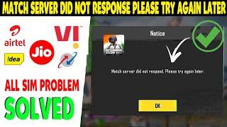 Match Server Did Not Response Please Try Again Later  Bgmi Match Not StartGame Crash Problem Bgmi