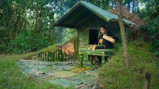 Amazing Girl Build The Most Beautiful Bamboo Little House Off Grid