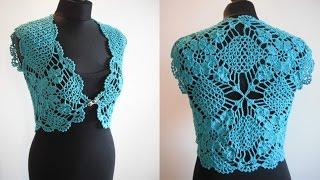 how to crochet mint bolero shrug chaleco by marifu6a