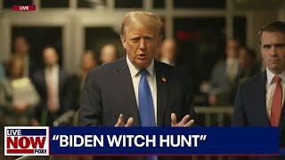 Trump speaks after hush money trial opening statements  LiveNOW from FOX