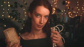 ASMR Caring Handmaiden Prepares You For The Grand Ball & Admires You  Hair brushing Dress Fitting