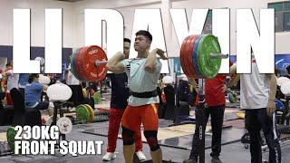 Li Dayin 230kg Front Squat Session  2023 WWC in Riyadh