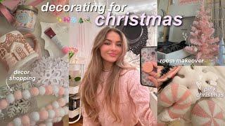 decorating my room for christmas ️ decor shopping haul decorate wme & updated room tour