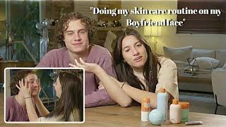 Doing my skin care routine on my Boyfriend face Tacoda & Kenzie 