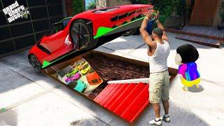 Franklin & Shinchan Get Super Luxury Secret car bunker in GTA 5