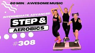 Fun and Energizing Step Aerobics Routine  Intermediate to Advanced Choreography  #308