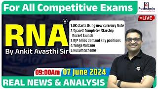 RNA  Real News and Analysis  07 June 2024  For All Government Exams  RNA by Ankit Avasthi Sir