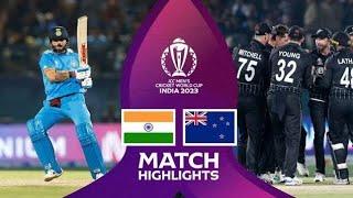 World cup 2023 India vs new Zealand mach 22 October 2023 Highlights