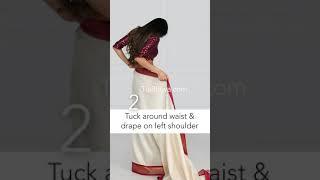 How to Bengali Drape #shorts  How to Wear Saree for Beginners  Tia Bhuva