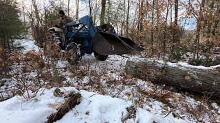 Moving Saw Logs with a Ford 1700 Tractor