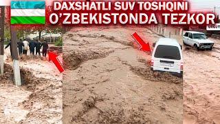 Ozbekistonda daxshatli sel Tezkor nimalar boliyabdi #2024 suv toshqini #subscribe  #live #dubai