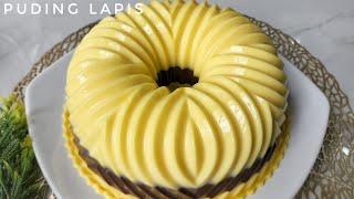 Resep PUDING LAPIS COKLAT MENTEGA Enak Dan Legit