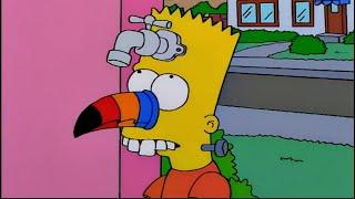 Bart Glues Novelties To Face - The Simpsons