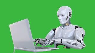 GREEN SCREEN AI ROBOT ANIMATED HD  FREE TO USE GRAPHICS EFFECTS ANIMATION CHROMA KEY