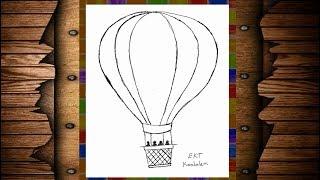 EKT - Karakalem Kolay Ve Basit Uçan Balon Çizimi