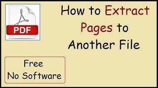 How to Extract Pages From a PDF File and Save it