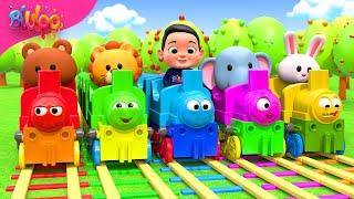 Train Choo Choo Song  Colorful Train  BluLoo Nursery Rhymes & Kids Songs