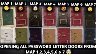 OPENING ALL PASSWORD LETTER DOORS From MAP 123456 & 7  PUBG METRO ROYALE