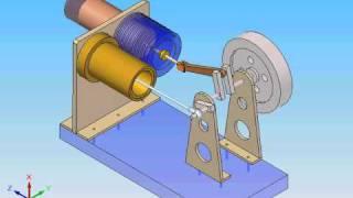 Gamma Stirling Engine Assembly