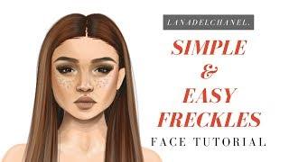 SIMPLE & EASY FRECKLES  Stardoll Face Tutorial  LanaDelChanel.