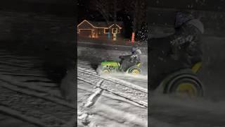 Can a Racing Lawnmower Drift in the Snow? ️ ️ #gokart #car #auto #drift #snow #race #lawnmower