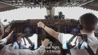Pilotseye.tv - Lufthansa Boeing 747-400 - Approach & Landing into Frankfurt English Subtitles
