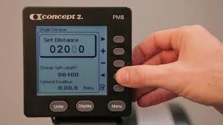 Setting up a Single Distance Workout on your Concept2 Monitor